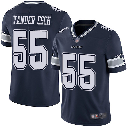 Men Dallas Cowboys Limited Navy Blue Leighton Vander Esch Home 55 Vapor Untouchable NFL Jersey